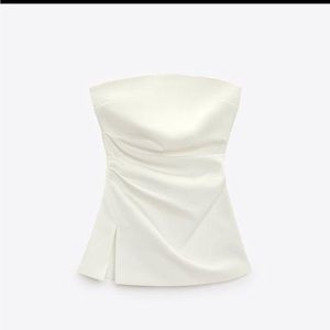 SOLD OUT: NWT Zara White Strapless Top - bought wrong size.